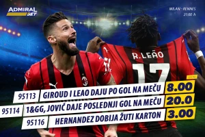 AdmiralBet specijal - Može Luka Jović za kraj i kvotu 20,00?